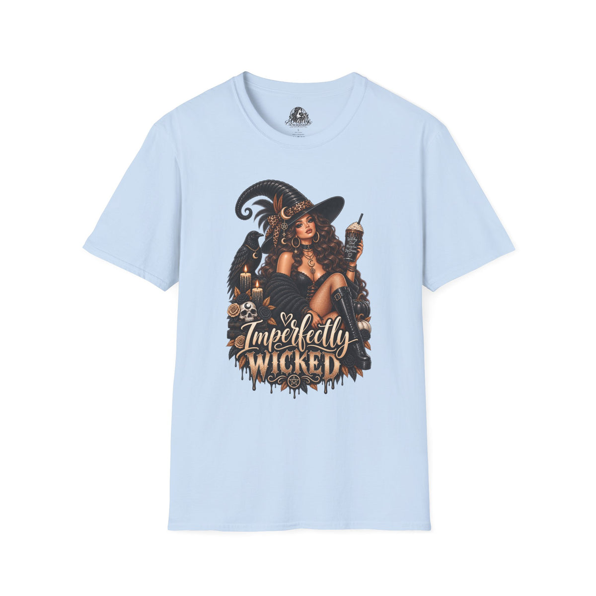 Imperfectly Wicked Halloween | Glam Ghost Design | Unisex Softstyle T-Shirt