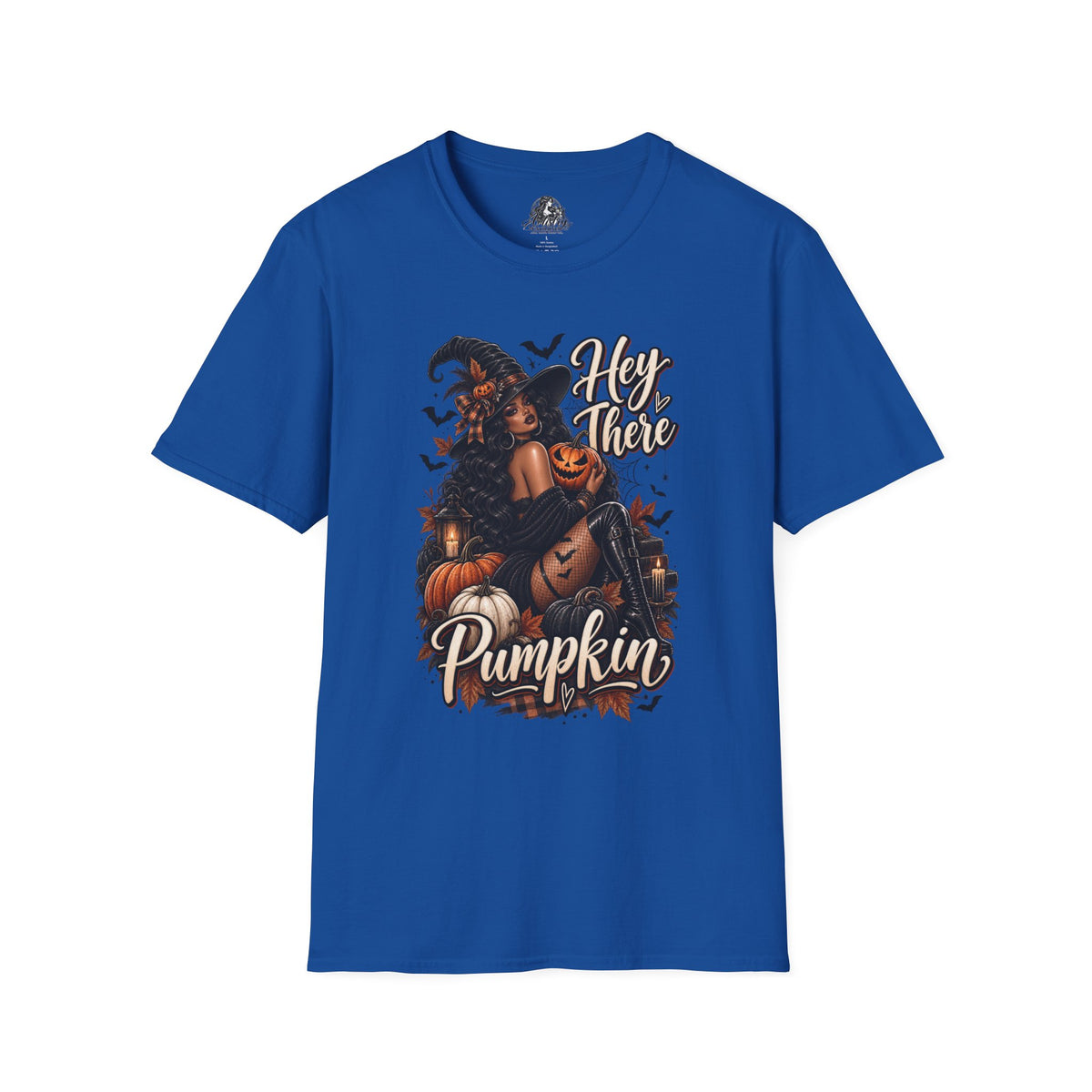 Hey There Pumpkin Halloween | Glam Ghost Design | Unisex Softstyle T-Shirt