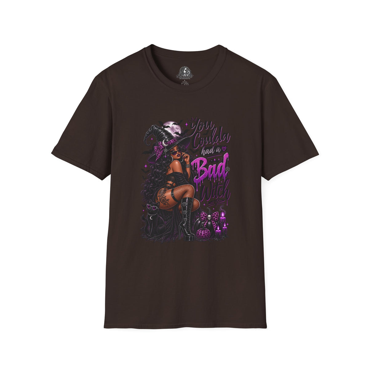 Bad Witch Halloween | Glam Ghost Design | Unisex Softstyle T-Shirt