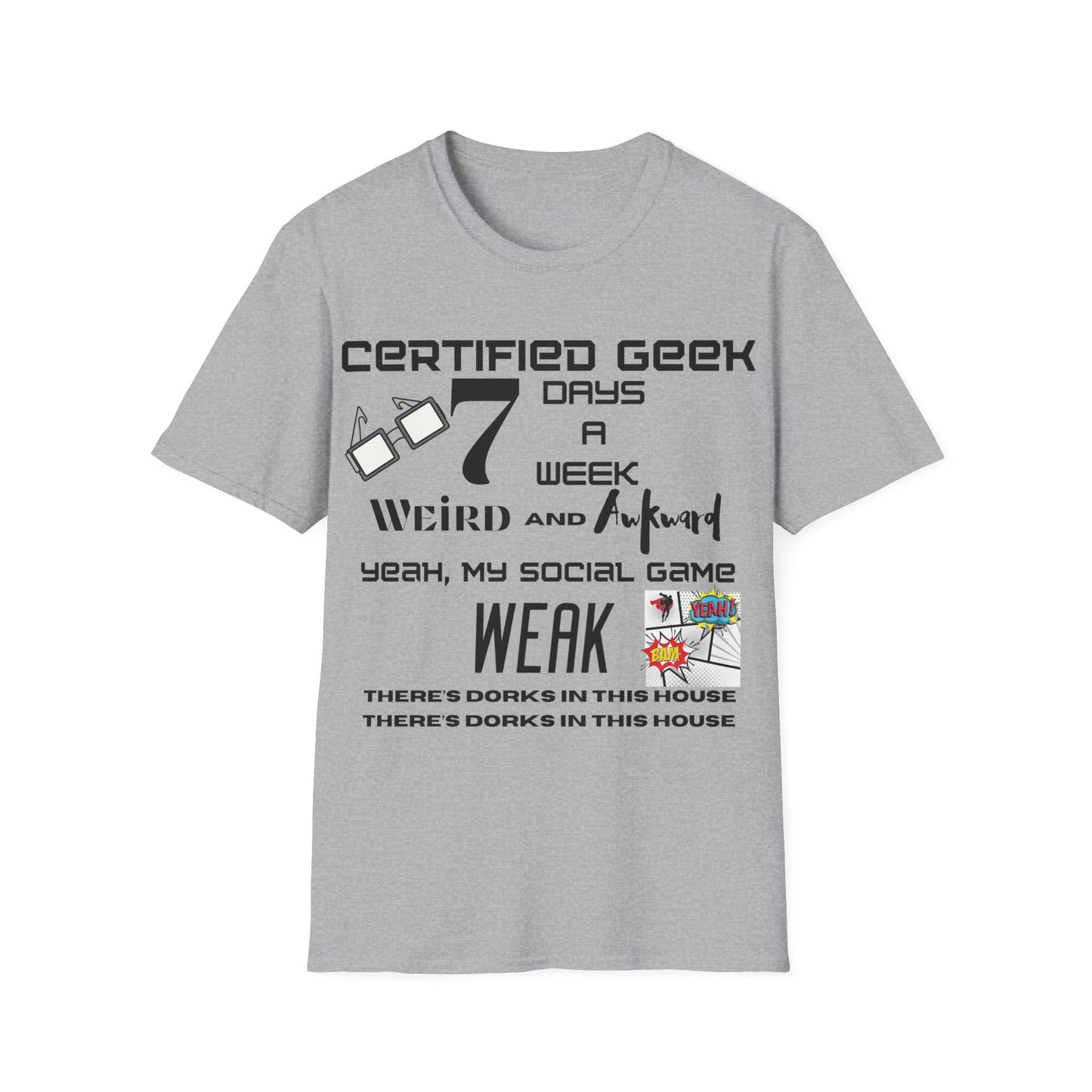 Certified Geek WAP Black Font Unisex Softstyle T-Shirt