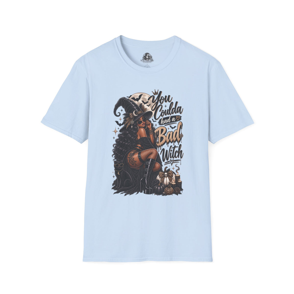 Bad Witch Halloween | Glam Ghost Design | Unisex Softstyle T-Shirt