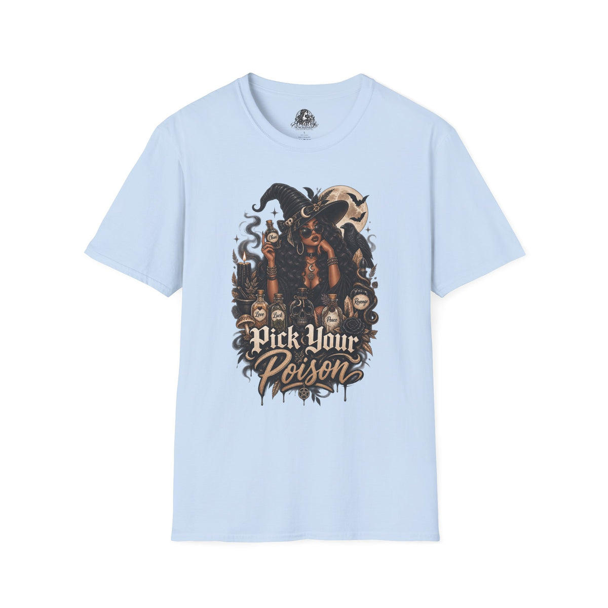 Pick Your Poison Halloween | Glam Ghost Design | Unisex Softstyle T-Shirt