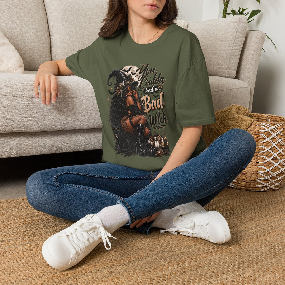 Bad Witch Halloween | Glam Ghost Design | Unisex Softstyle T-Shirt