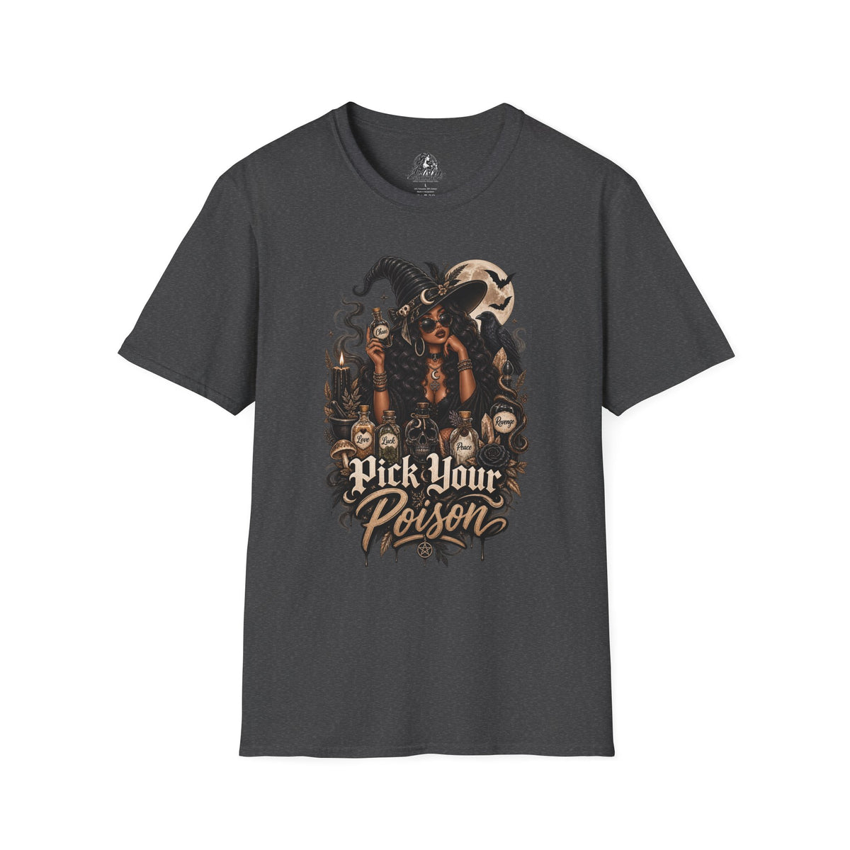 Pick Your Poison Halloween | Glam Ghost Design | Unisex Softstyle T-Shirt