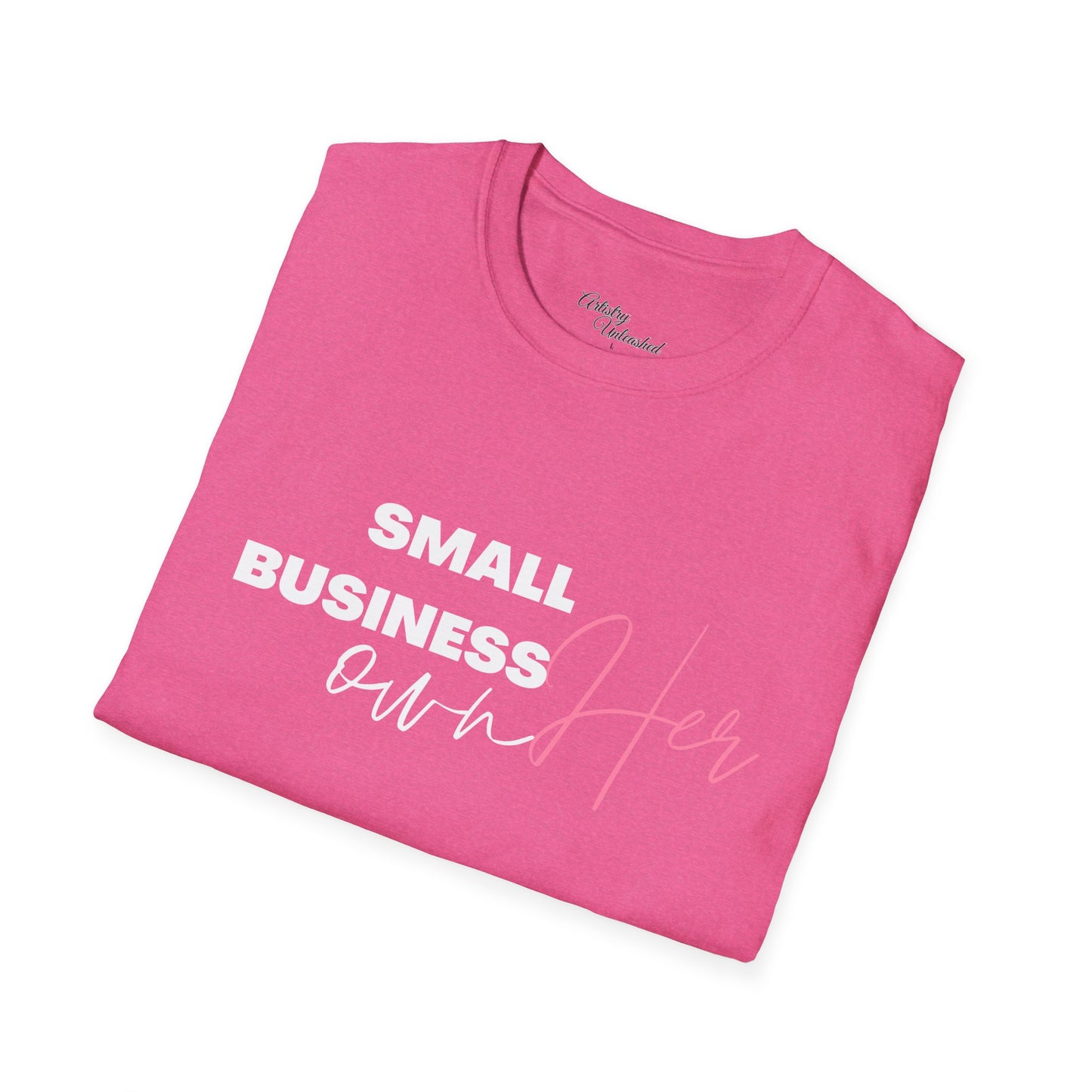 Small Business Manifesting White Unisex Softstyle T-Shirt