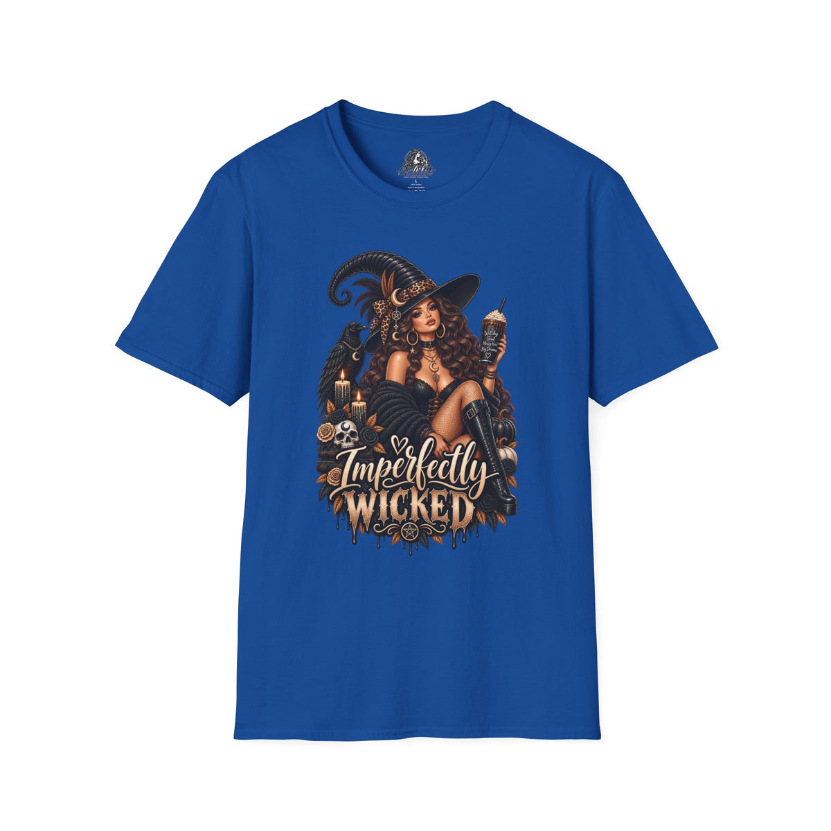 Imperfectly Wicked Halloween | Glam Ghost Design | Unisex Softstyle T-Shirt