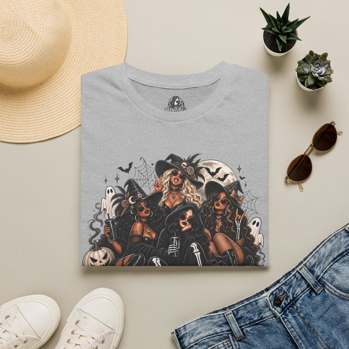 Ghoul Friends Halloween | Glam Ghost Design | Unisex Softstyle T-Shirt