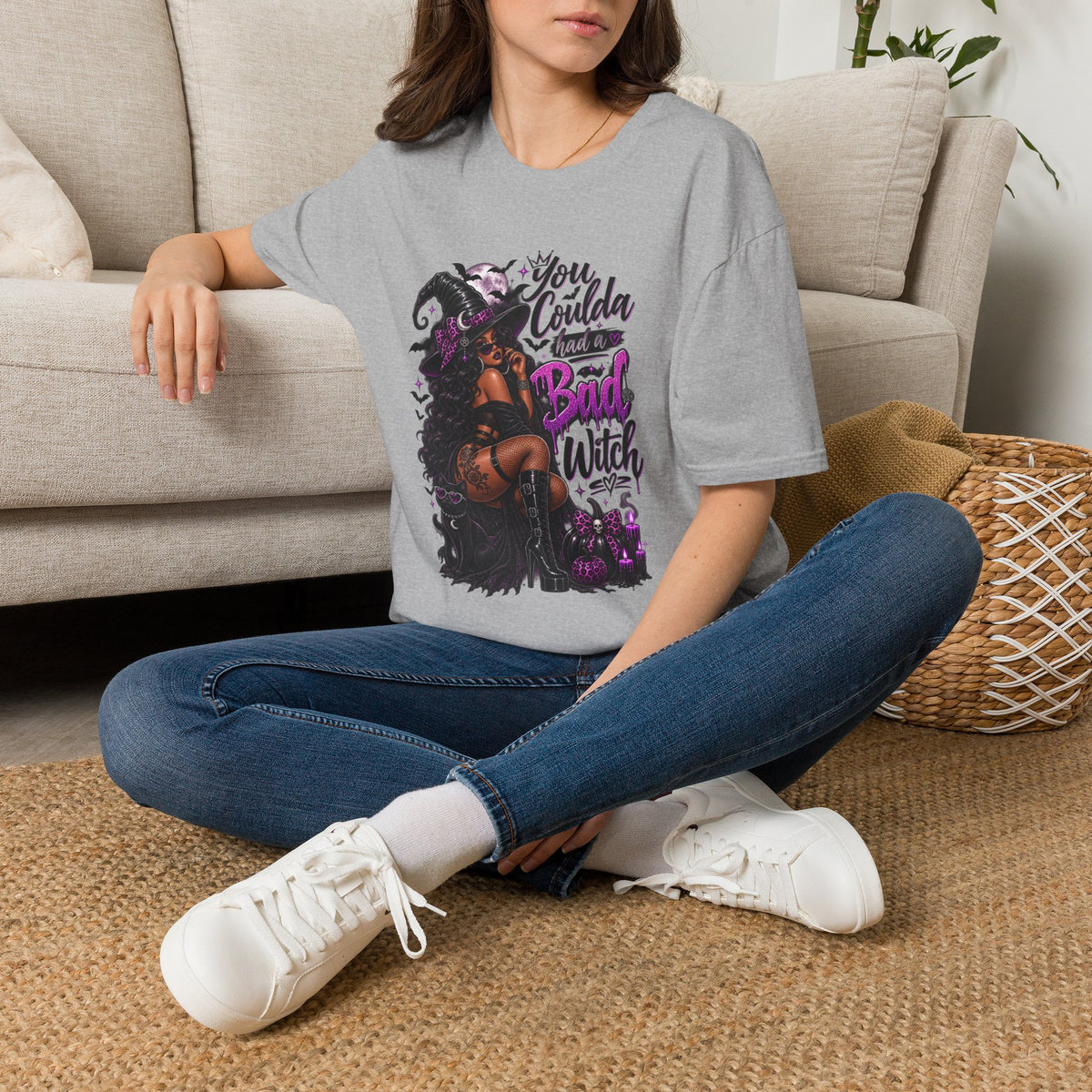 Bad Witch Halloween | Glam Ghost Design | Unisex Softstyle T-Shirt