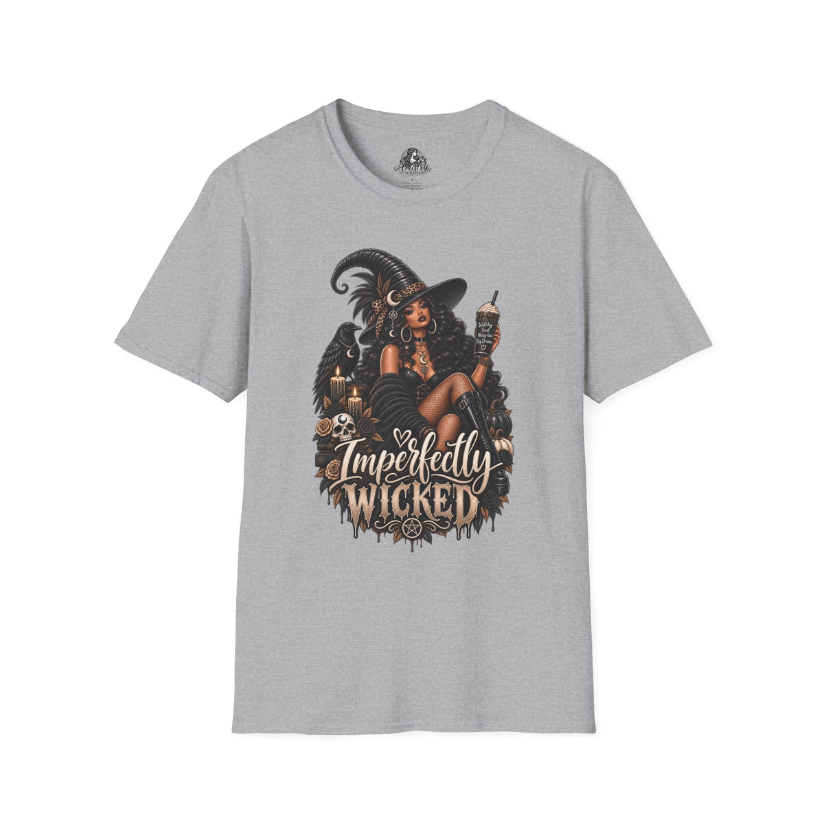 Imperfectly Wicked Halloween | Glam Ghost Design | Unisex Softstyle T-Shirt