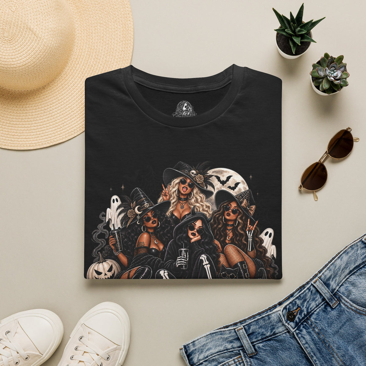Ghoul Friends Halloween | Glam Ghost Design | Unisex Softstyle T-Shirt