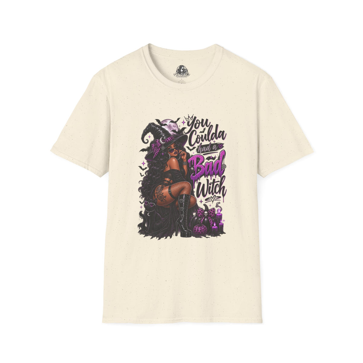 Bad Witch Halloween | Glam Ghost Design | Unisex Softstyle T-Shirt