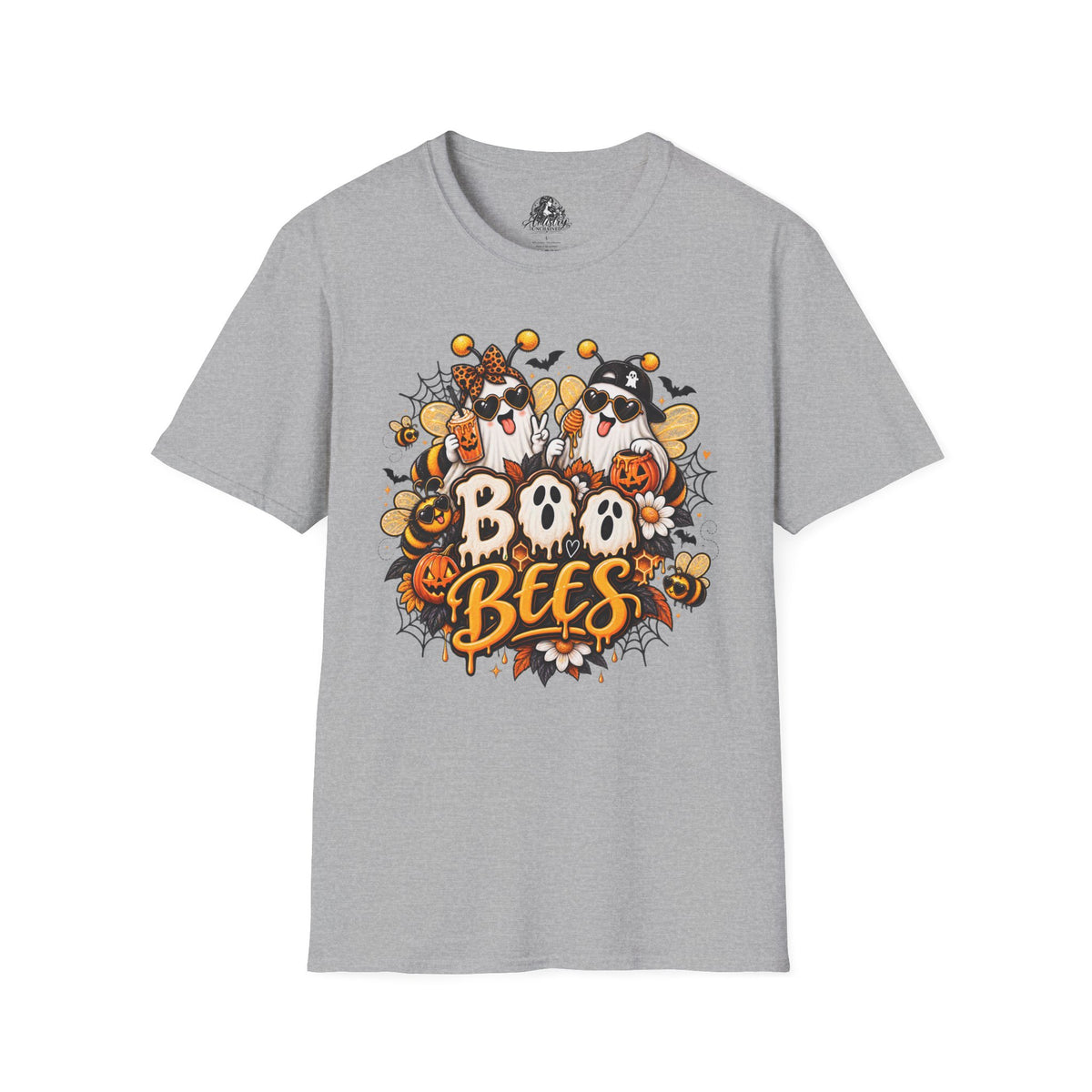 Boo Bees Halloween | Glam Ghost Design | Unisex Softstyle T-Shirt