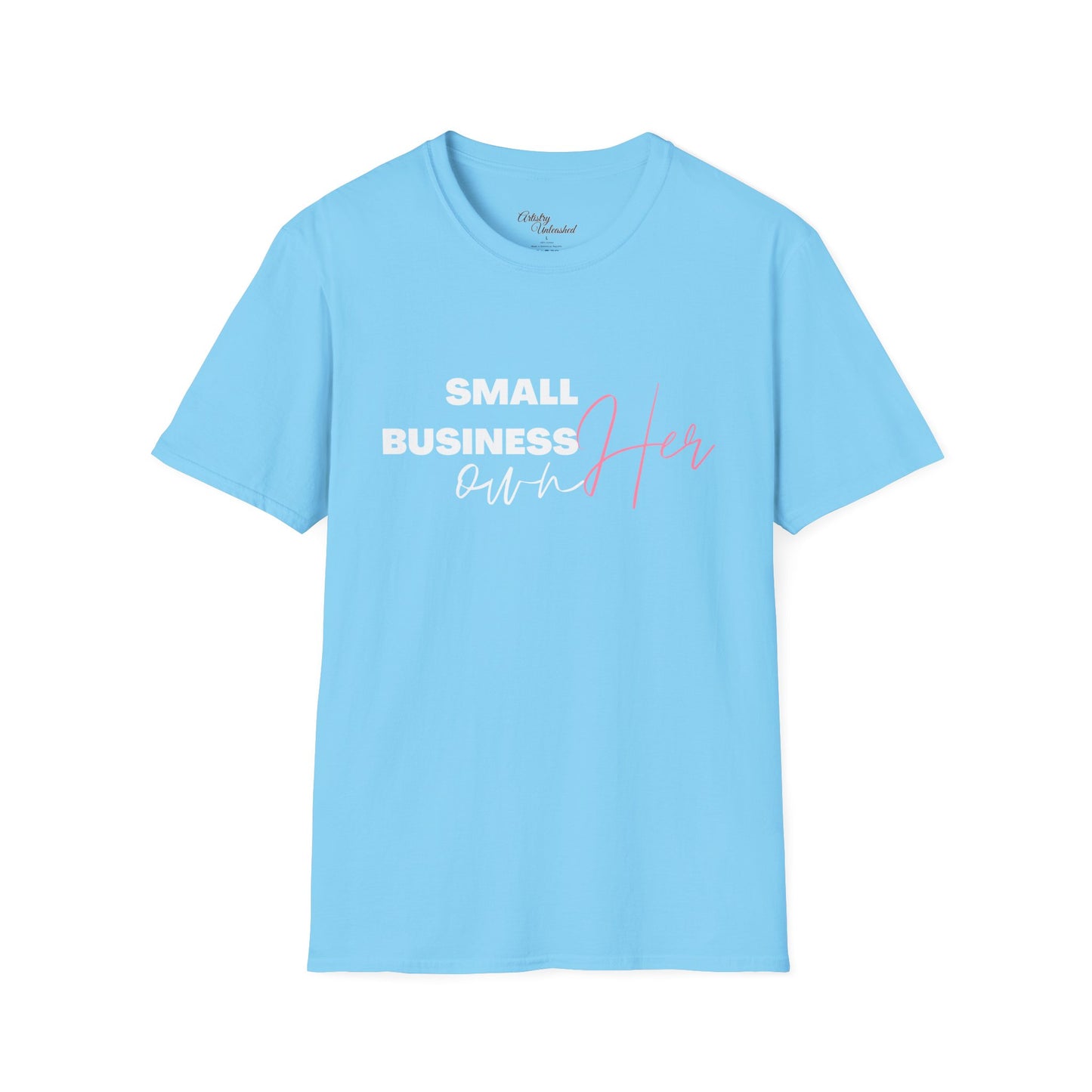 Small Business Manifesting White Unisex Softstyle T-Shirt