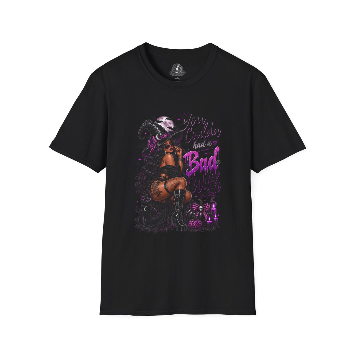 Bad Witch Halloween | Glam Ghost Design | Unisex Softstyle T-Shirt