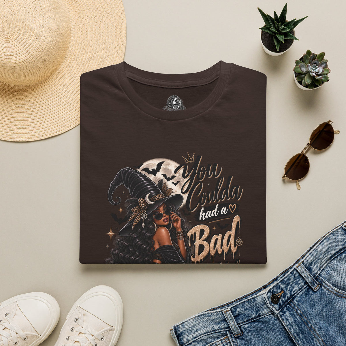 Bad Witch Halloween | Glam Ghost Design | Unisex Softstyle T-Shirt