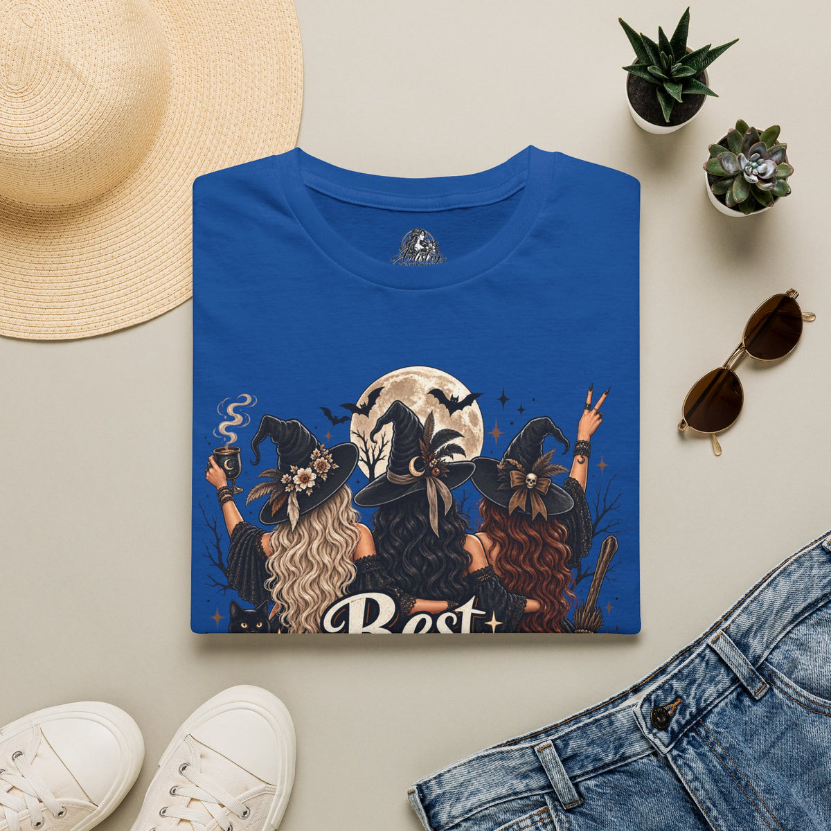 Best Witches Halloween | Glam Ghost Design | Unisex Softstyle T-Shirt