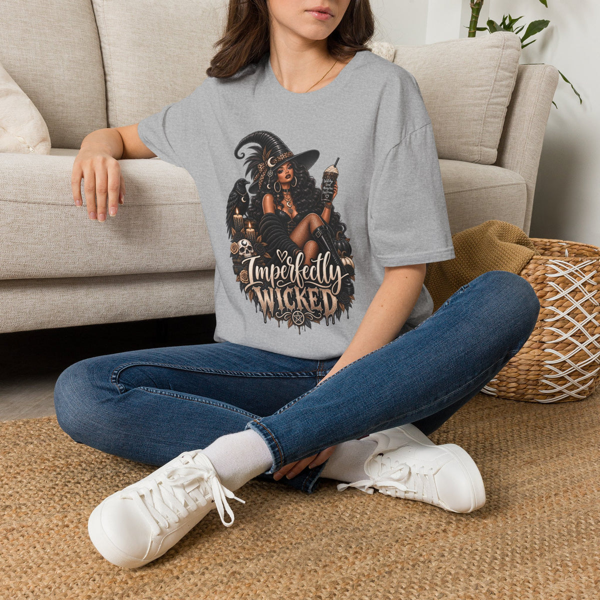 Imperfectly Wicked Halloween | Glam Ghost Design | Unisex Softstyle T-Shirt
