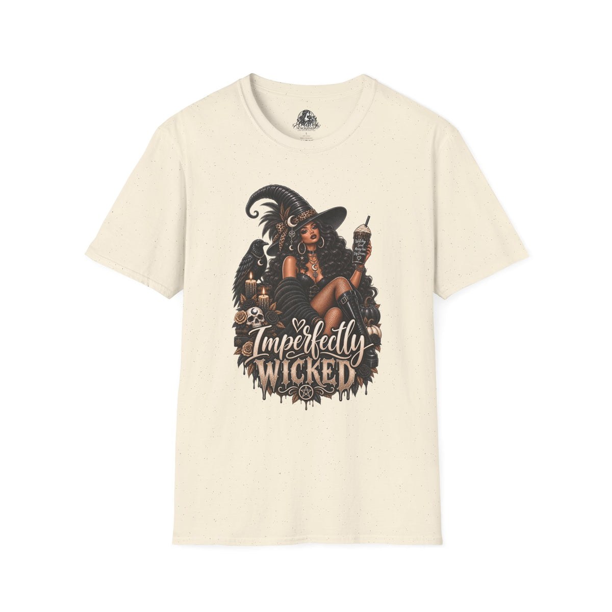Imperfectly Wicked Halloween | Glam Ghost Design | Unisex Softstyle T-Shirt