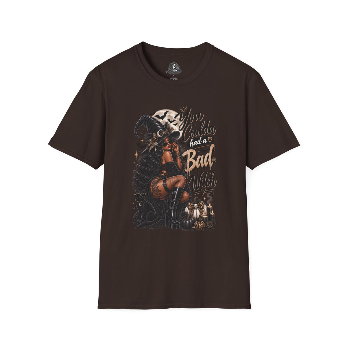 Bad Witch Halloween | Glam Ghost Design | Unisex Softstyle T-Shirt