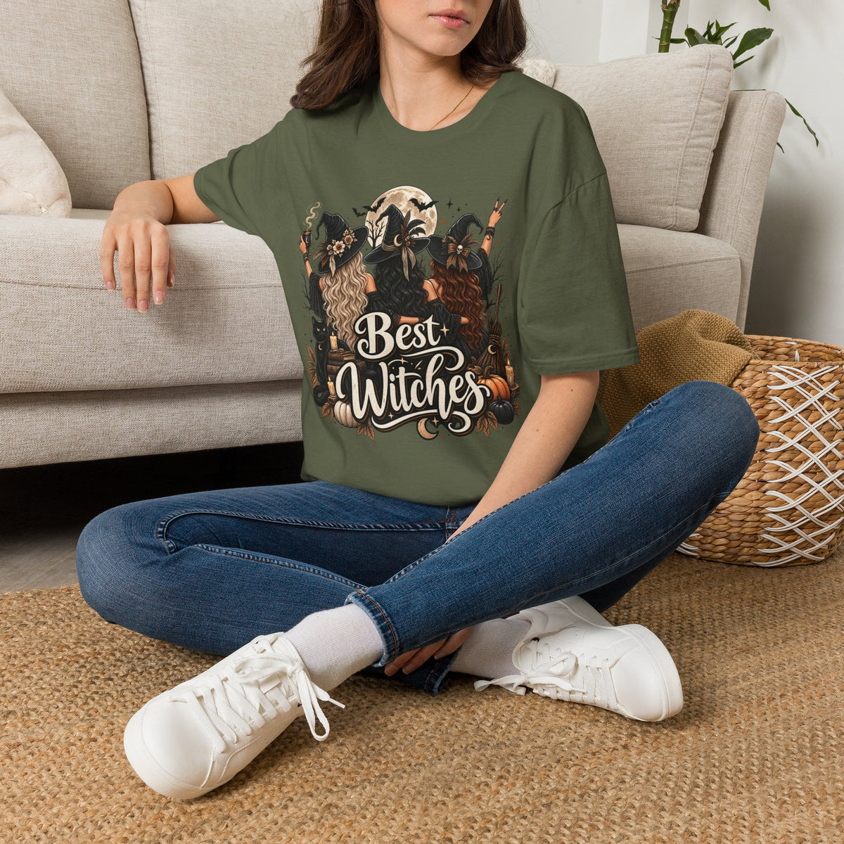 Best Witches Halloween | Glam Ghost Design | Unisex Softstyle T-Shirt