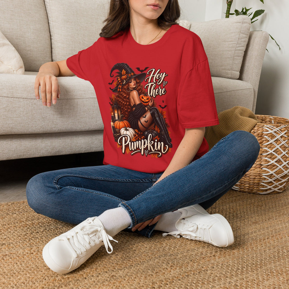 Hey There Pumpkin Halloween | Glam Ghost Design | Unisex Softstyle T-Shirt
