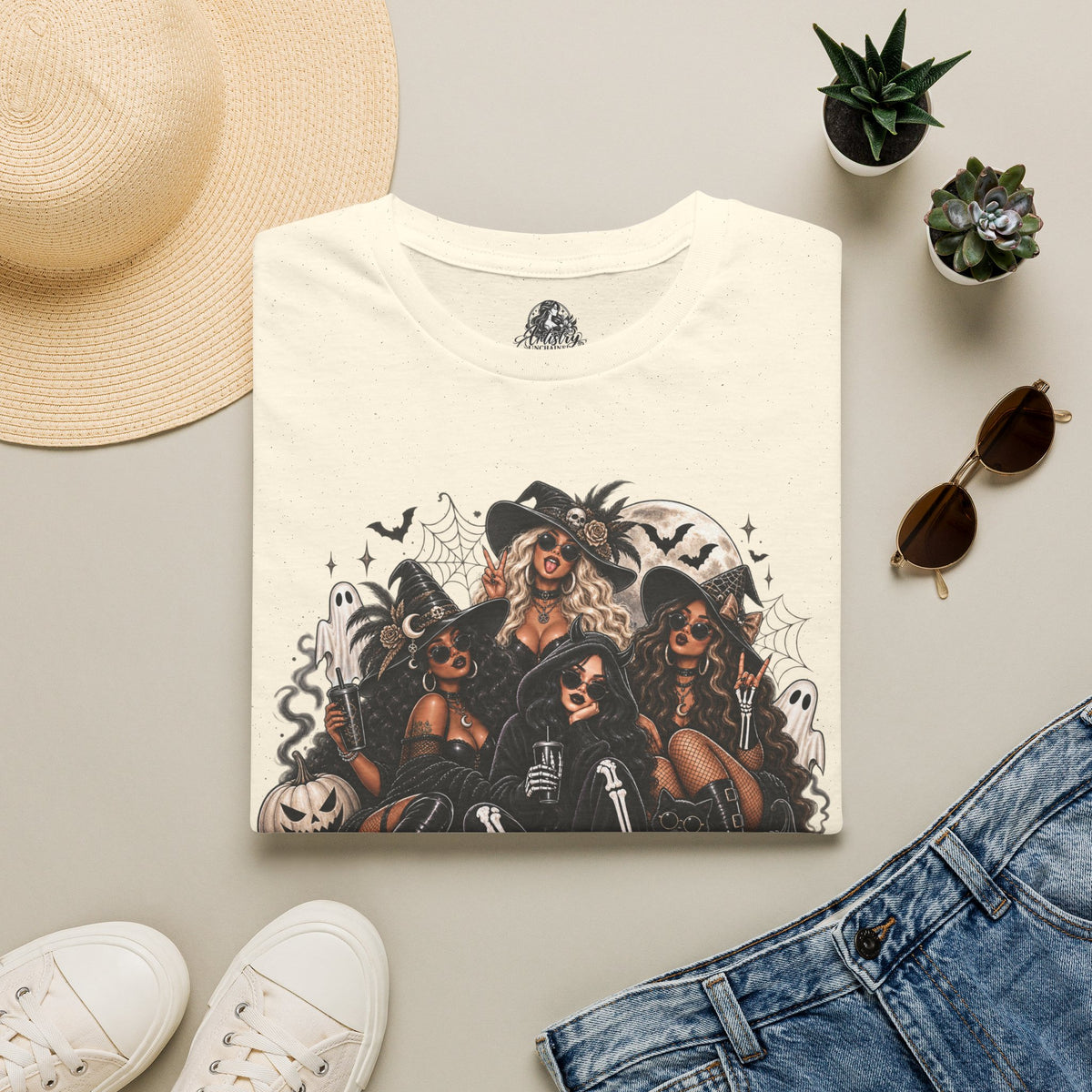 Ghoul Friends Halloween | Glam Ghost Design | Unisex Softstyle T-Shirt