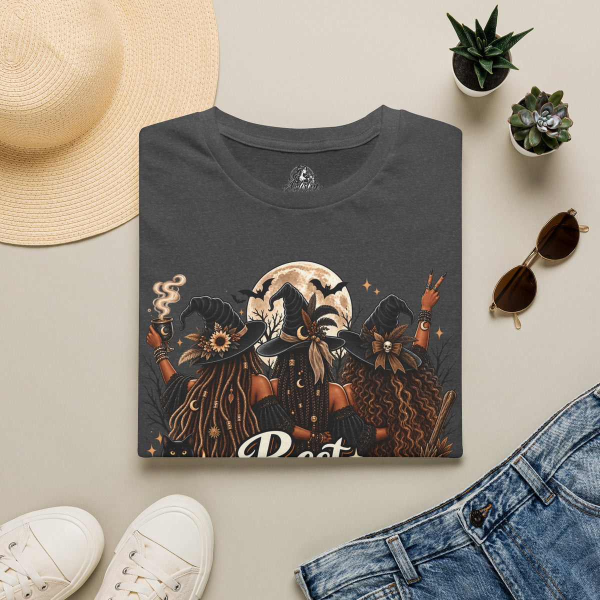 Best Witches Halloween | Glam Ghost Design | Unisex Softstyle T-Shirt