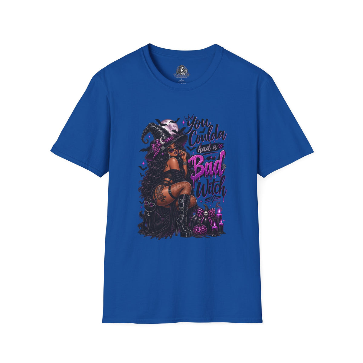 Bad Witch Halloween | Glam Ghost Design | Unisex Softstyle T-Shirt