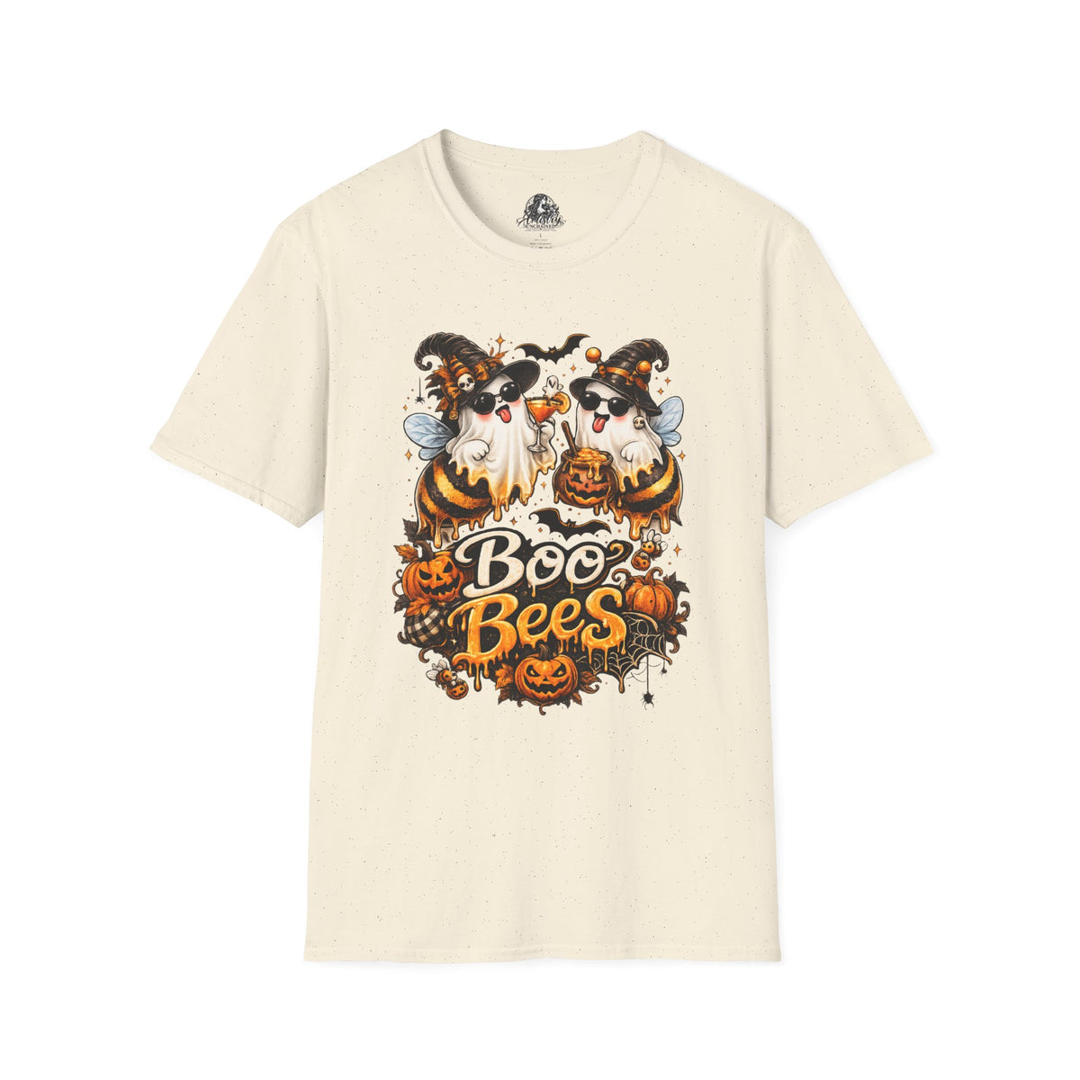 Boo Bees Halloween | Glam Ghost Design | Unisex Softstyle T-Shirt