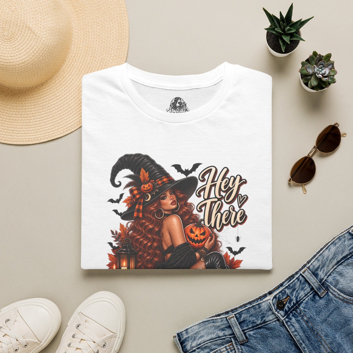 Hey There Pumpkin Halloween | Glam Ghost Design | Unisex Softstyle T-Shirt