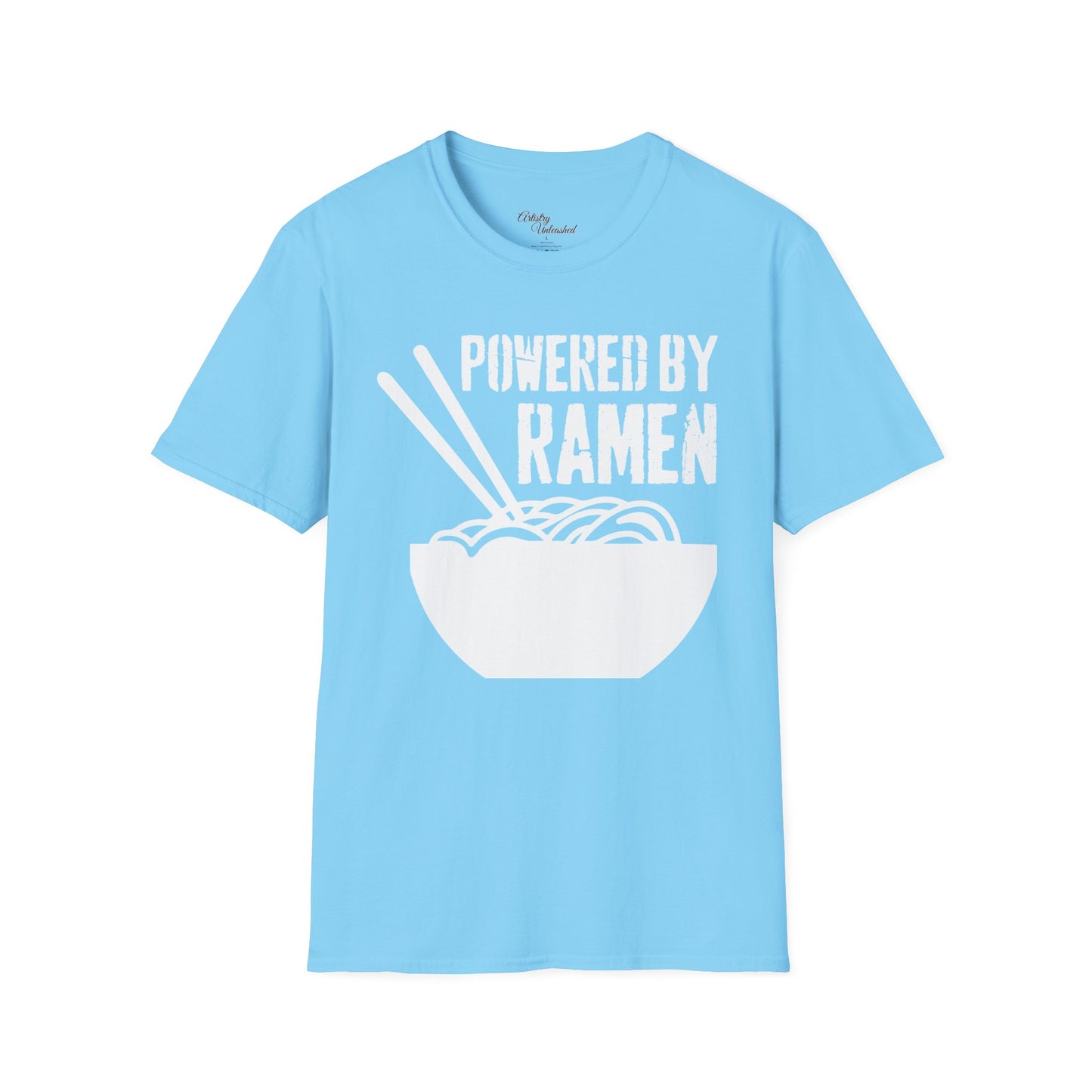 Powered by Ramen White Unisex Softstyle T-Shirt