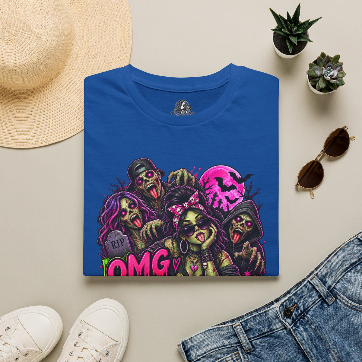 Literally Dead Halloween | Glam Ghost Design | Unisex Softstyle T-Shirt