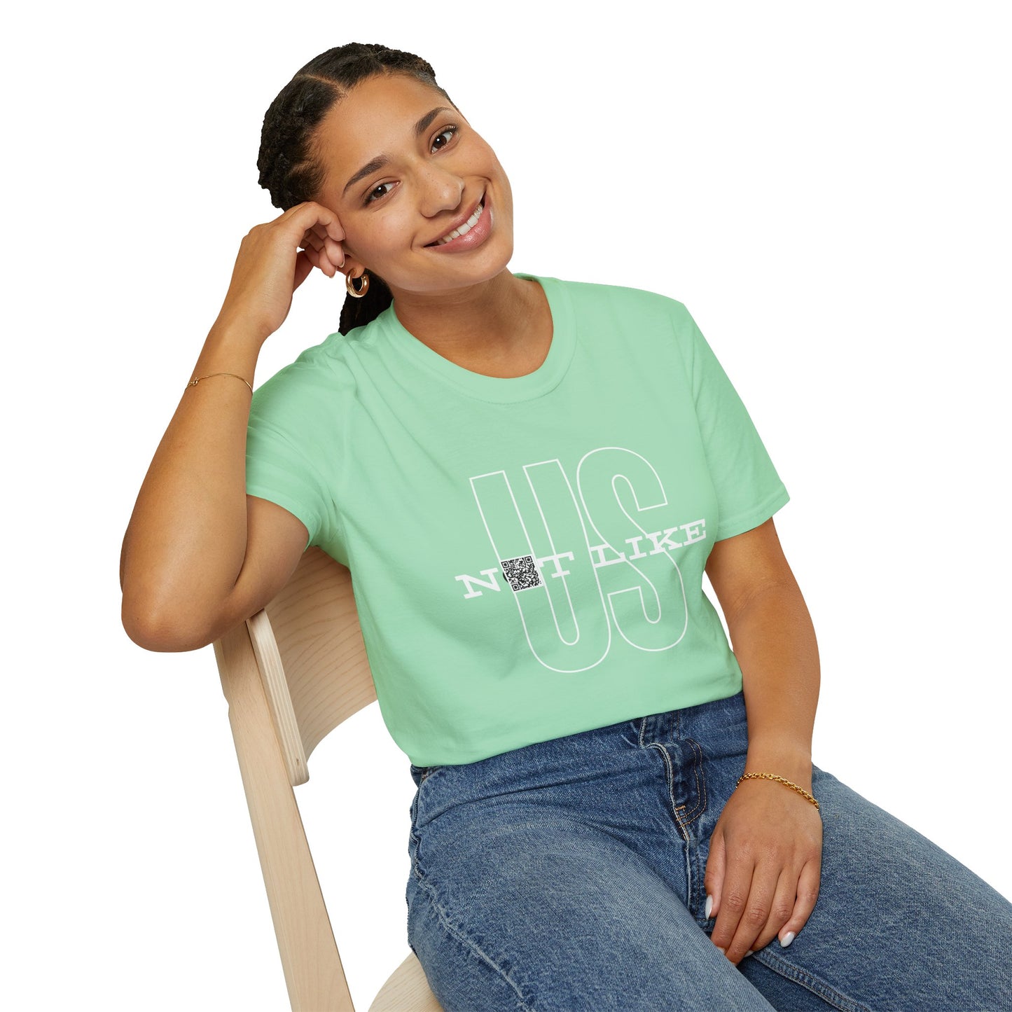 Not Like Us QR Unisex Softstyle T-Shirt