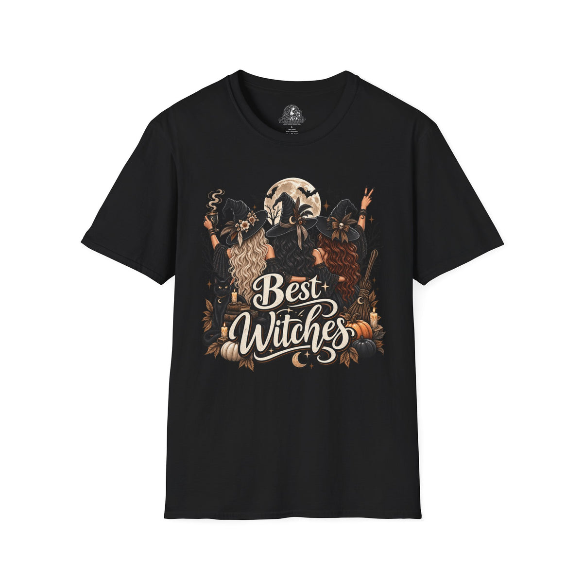 Best Witches Halloween | Glam Ghost Design | Unisex Softstyle T-Shirt