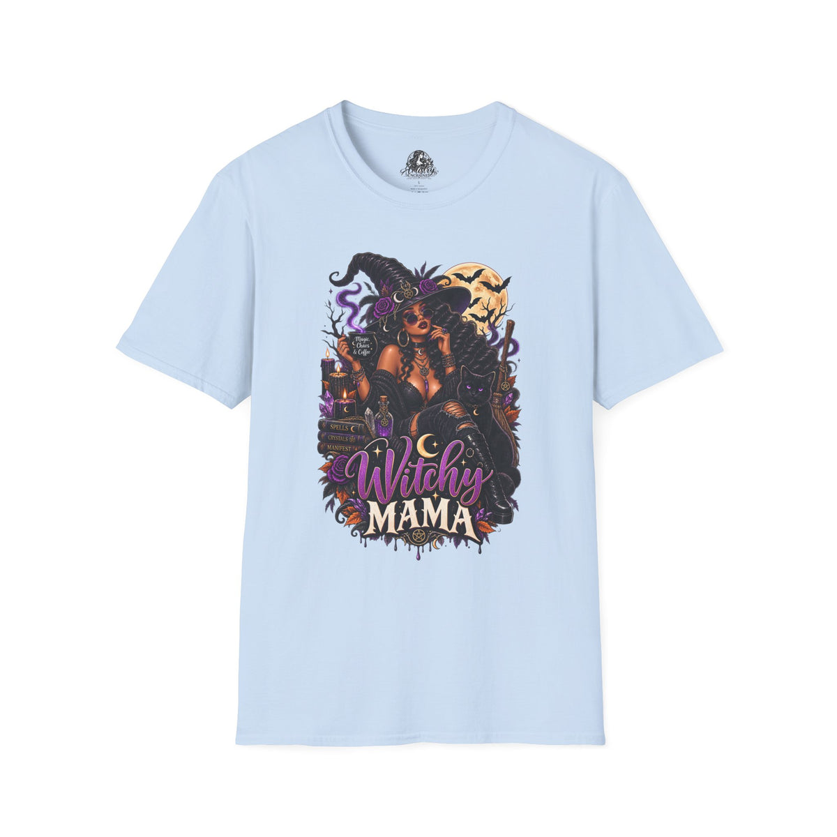 Witchy Mama Halloween | Glam Ghost Design | Unisex Softstyle T-Shirt