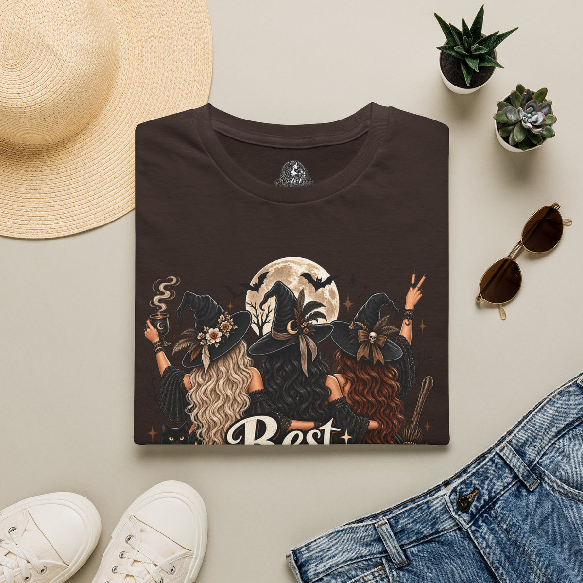 Best Witches Halloween | Glam Ghost Design | Unisex Softstyle T-Shirt