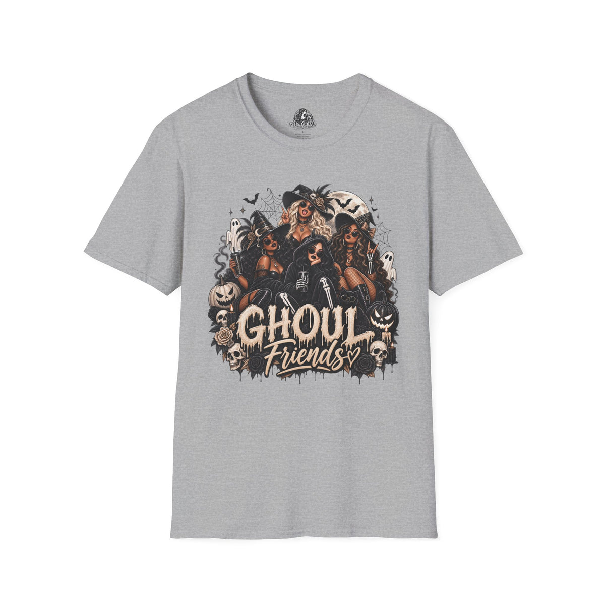 Ghoul Friends Halloween | Glam Ghost Design | Unisex Softstyle T-Shirt