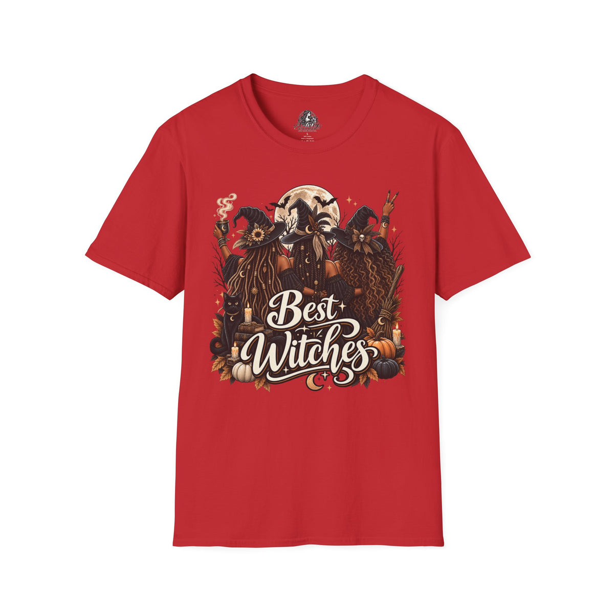Best Witches Halloween | Glam Ghost Design | Unisex Softstyle T-Shirt