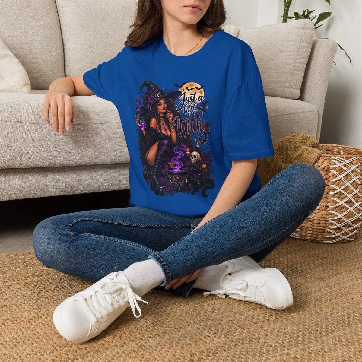 A Little Witchy Halloween | Glam Ghost Design | Unisex Softstyle T-Shirt