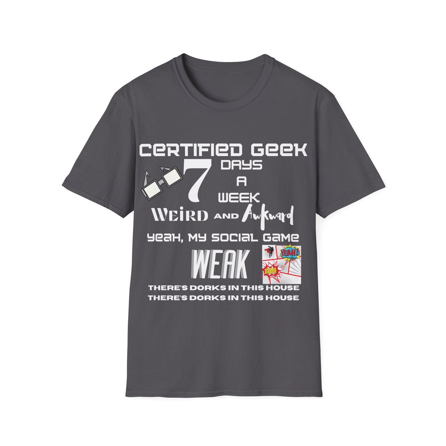 Certified Geek WAP White Font Unisex Softstyle T-Shirt