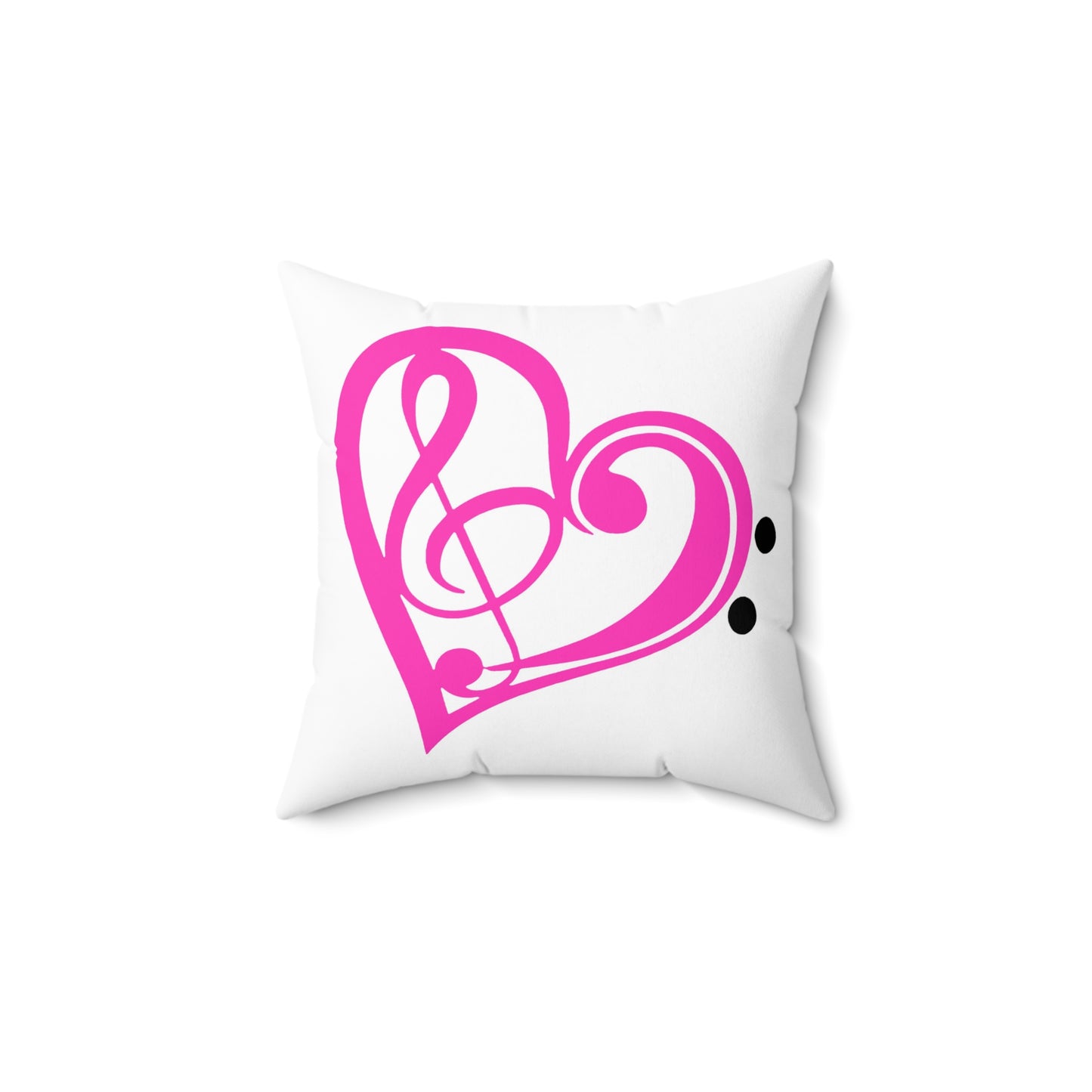 Love for Music Faux Suede Square Pillow