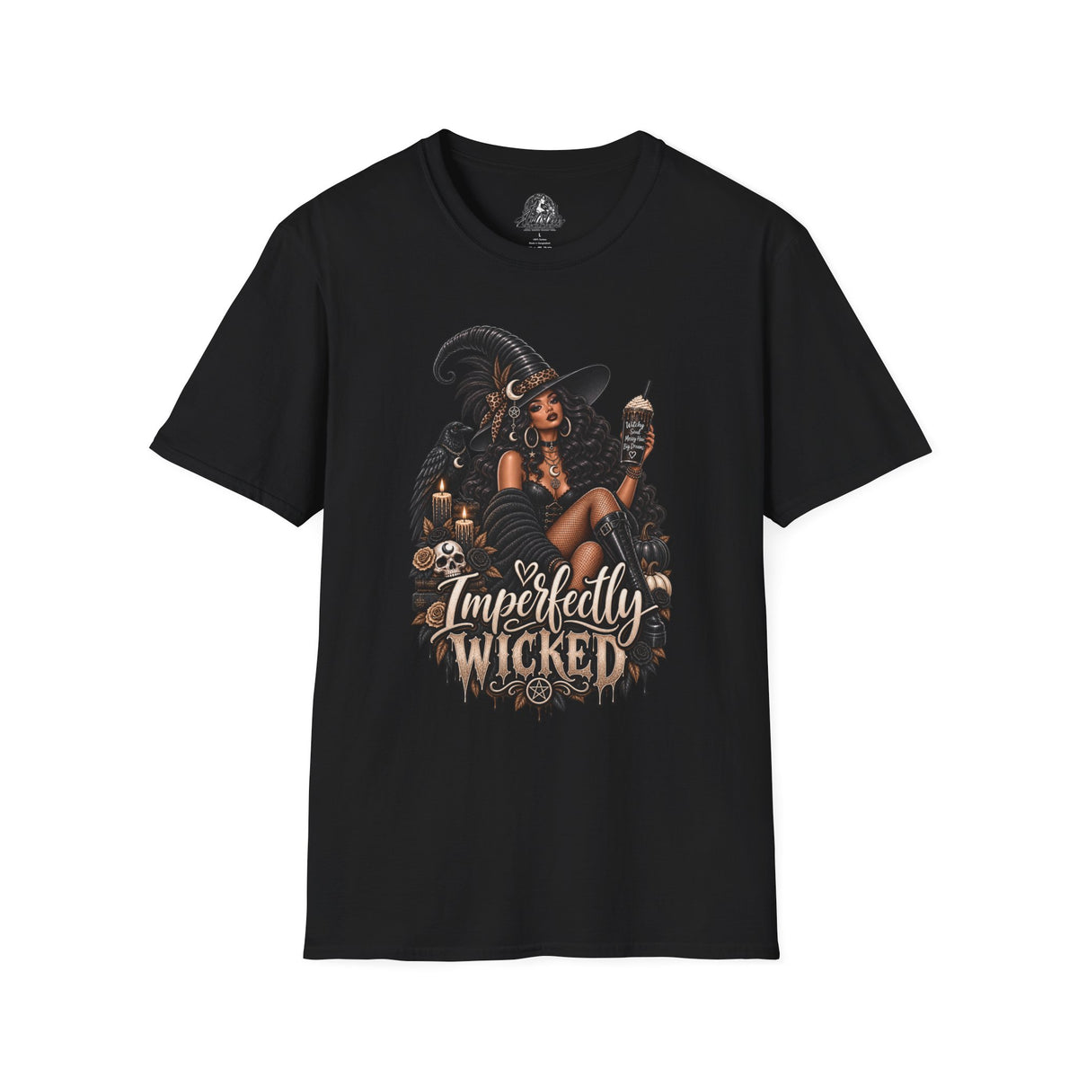 Imperfectly Wicked Halloween | Glam Ghost Design | Unisex Softstyle T-Shirt