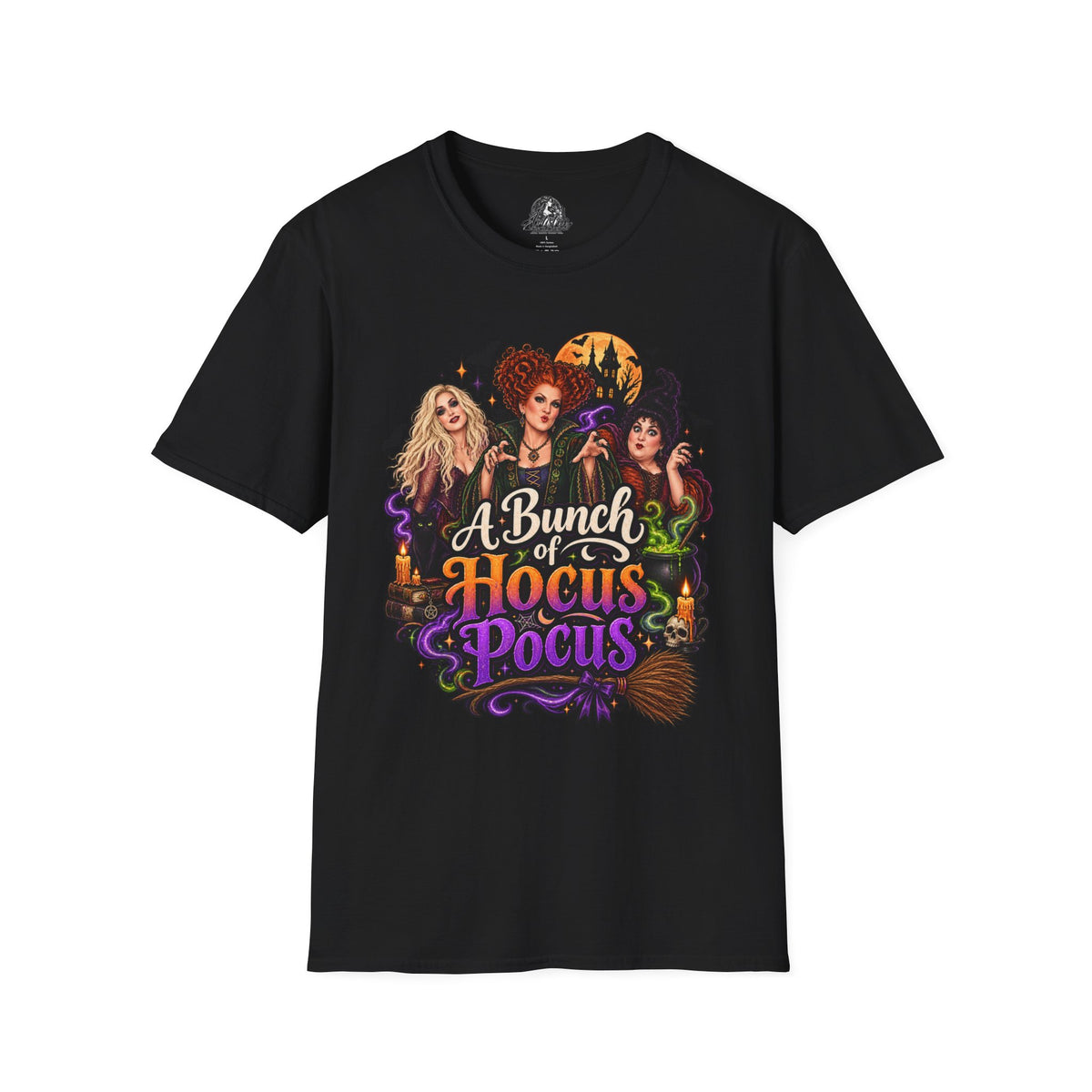 Bunch of Hocus Pocus Halloween | Glam Ghost Design | Unisex Softstyle T-Shirt