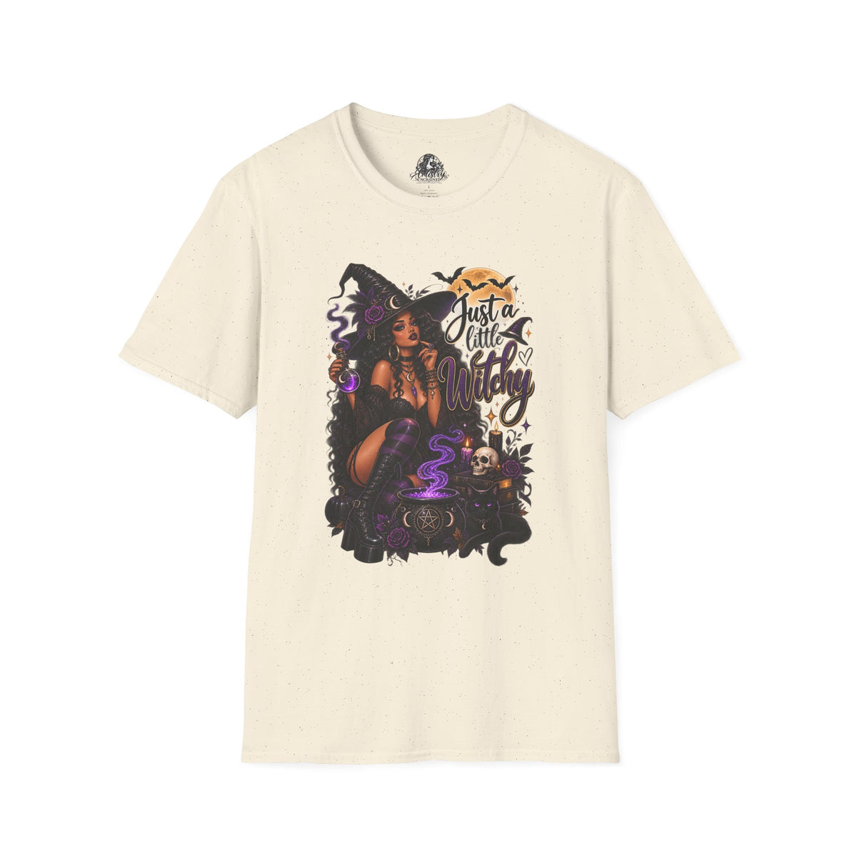A Little Witchy Halloween | Glam Ghost Design | Unisex Softstyle T-Shirt