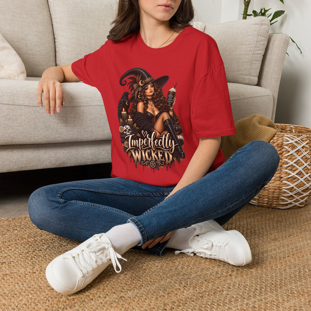 Imperfectly Wicked Halloween | Glam Ghost Design | Unisex Softstyle T-Shirt