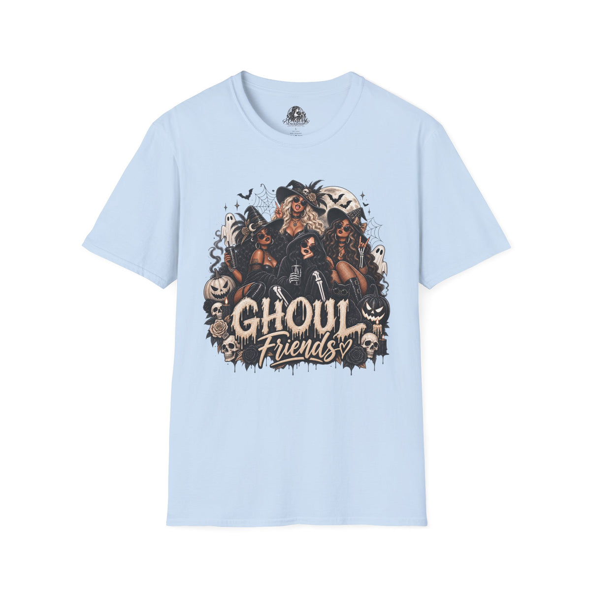 Ghoul Friends Halloween | Glam Ghost Design | Unisex Softstyle T-Shirt