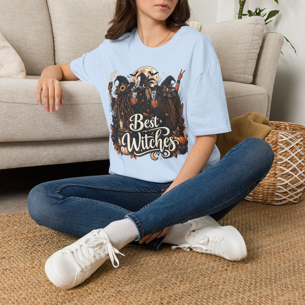 Best Witches Halloween | Glam Ghost Design | Unisex Softstyle T-Shirt