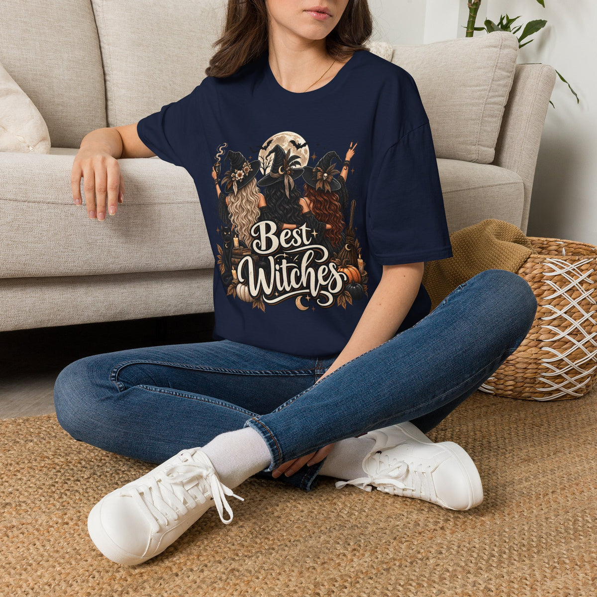 Best Witches Halloween | Glam Ghost Design | Unisex Softstyle T-Shirt