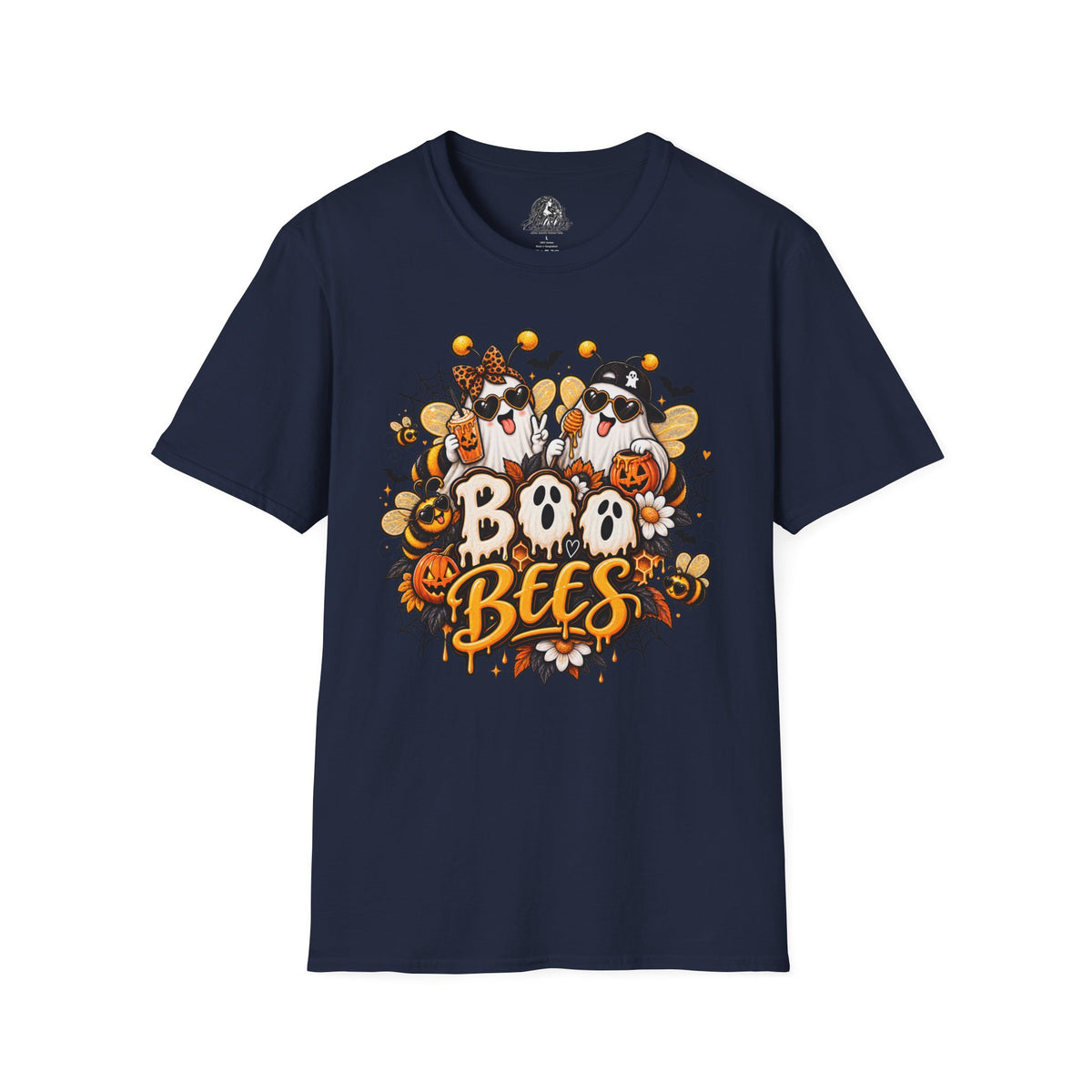 Boo Bees Halloween | Glam Ghost Design | Unisex Softstyle T-Shirt