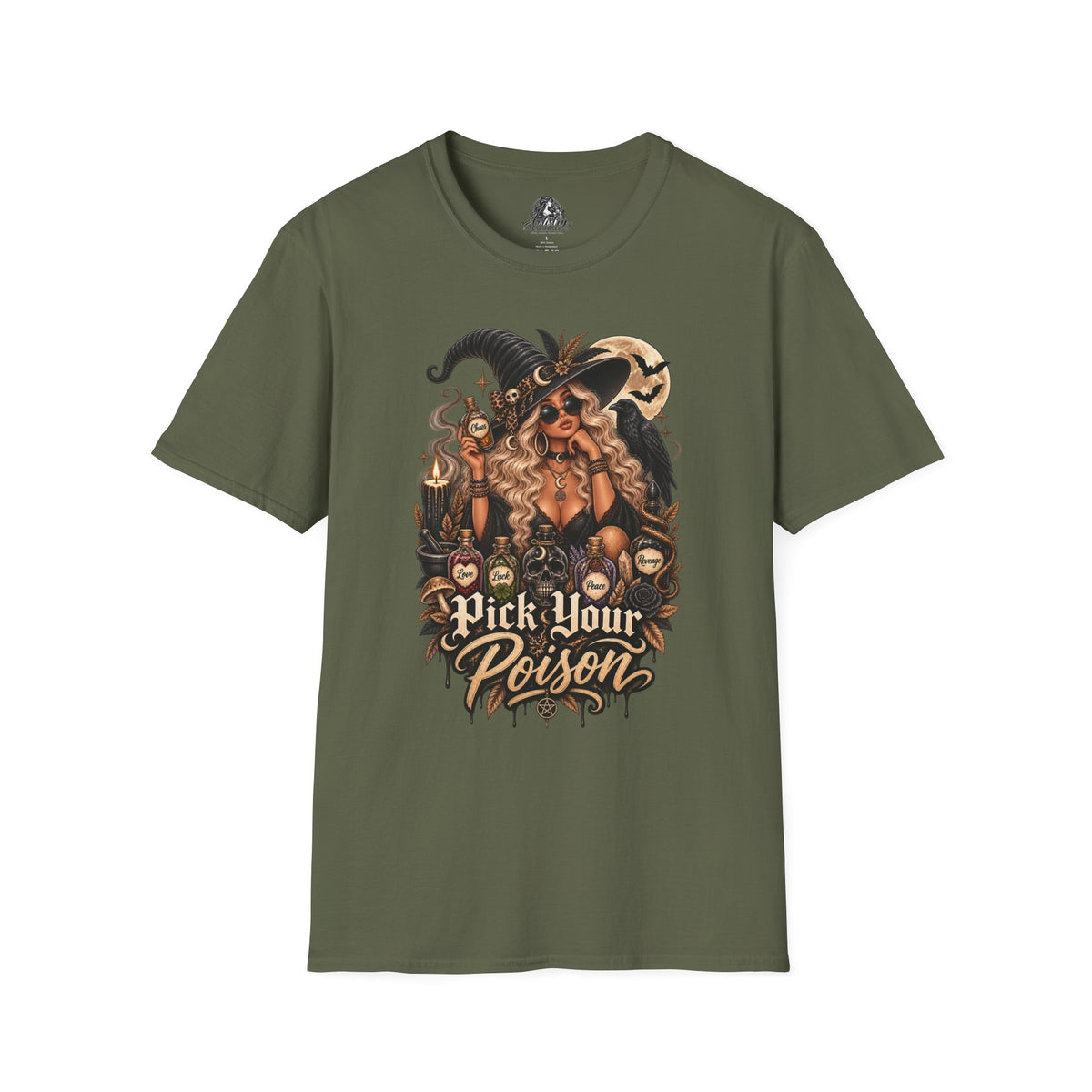 Pick Your Poison Halloween | Glam Ghost Design | Unisex Softstyle T-Shirt